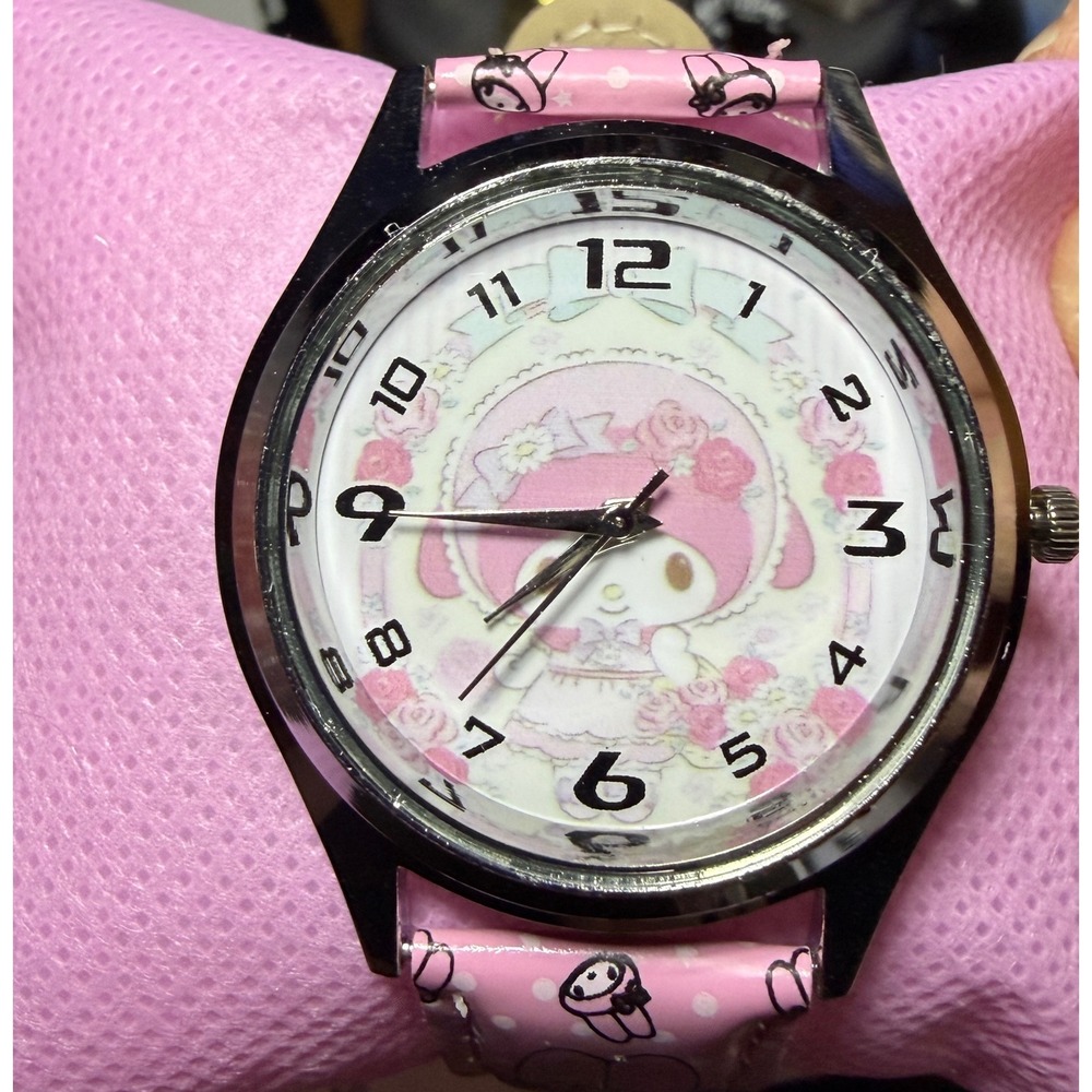 Sanrio‎ My Melody Wristwatch Kids Pink Polka Dot Strap New